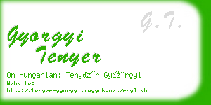 gyorgyi tenyer business card